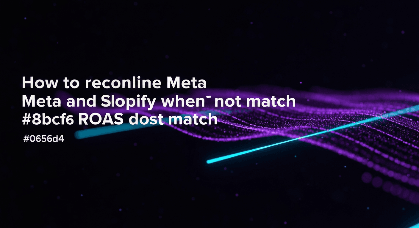 Featured image for: How to reconcile Meta and Shopify when ROAS does not match